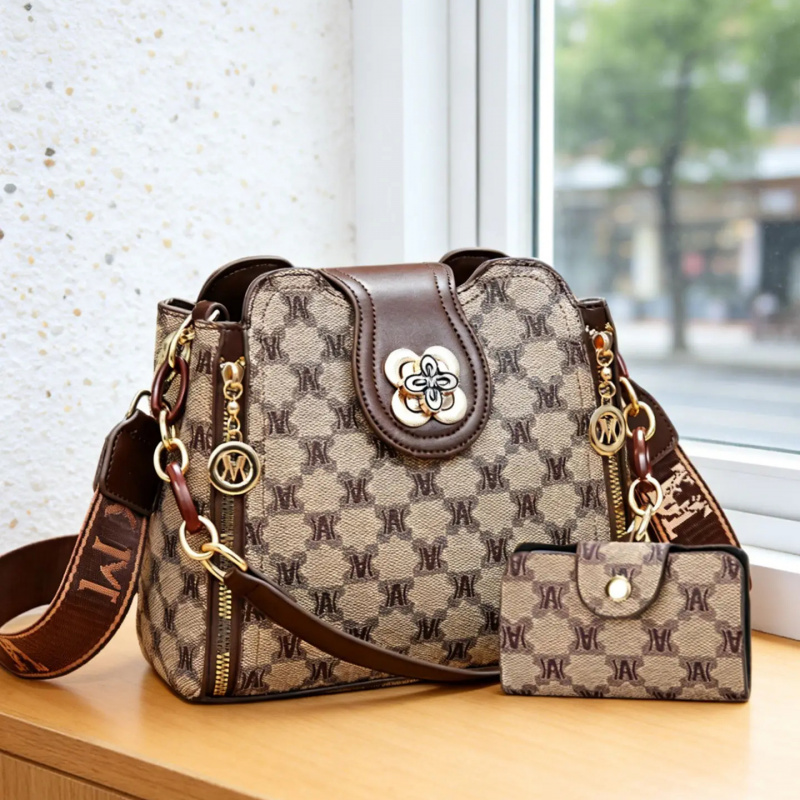 Vintage Zipper - กระเป๋าสะพายไหล่พิมพ์ลายตัวอักษรวินเทจ กระเป๋าสะพายข้างทันสมัยและใช้งานได้หลากหลาย เหมาะสำหรับการทำงานและการใช้งานในชีวิตประจำวัน