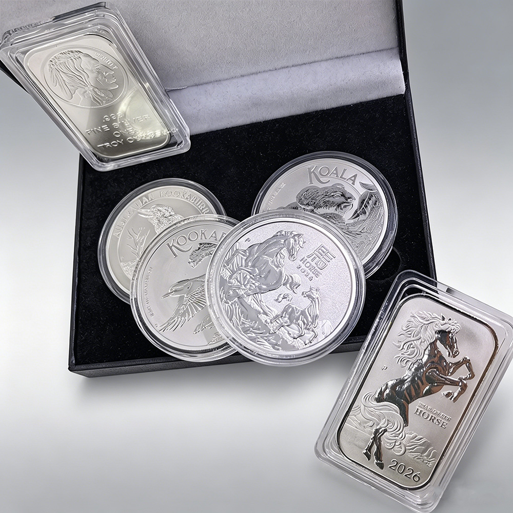 Vintage Collectible Coins - เหรียญเงินโบราณ 1/5 ชิ้น ลายสัตว์ เหรียญที่ระลึก ทองแดงชุบเงิน