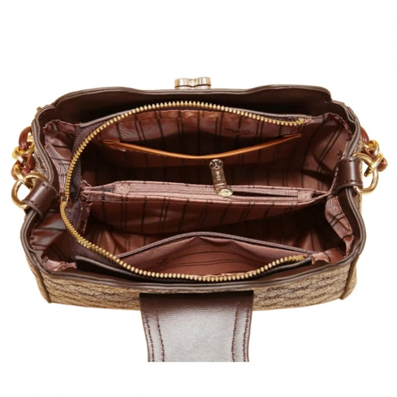 กระเป๋าสะพายไหล่พิมพ์ลายตัวอัก - Vintage Zipper บทวิจารณ์และราคา