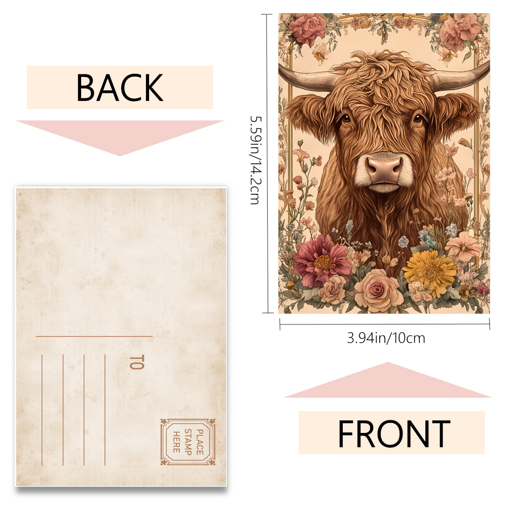 32 ชิ้น, โปสการ์ดวัวไฮแลนด์วิน - Collectible Vintage Greeting Cards บทวิจารณ์และราคา