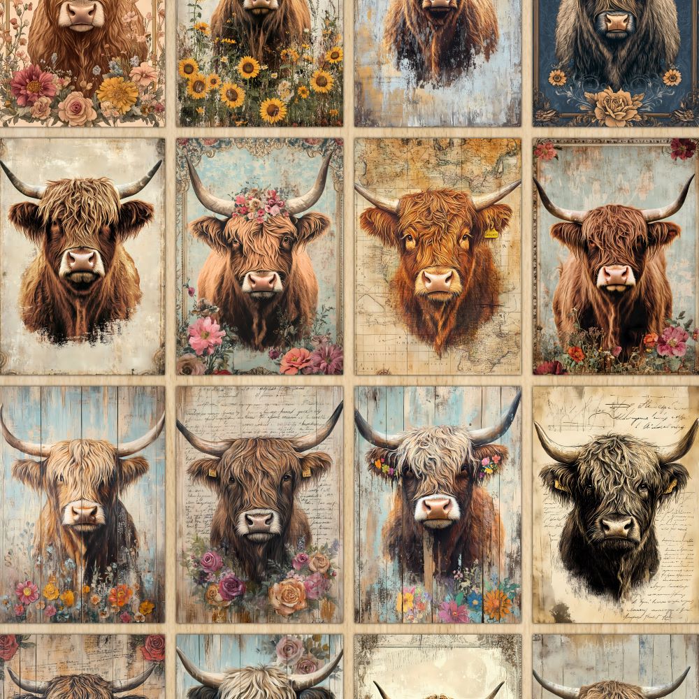 32 ชิ้น, โปสการ์ดวัวไฮแลนด์วิน - Collectible Vintage Greeting Cards บทวิจารณ์และราคา