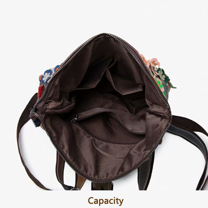 กระเป๋าเป้สะพายหลังหนังแท้สไตล - Vintage Zipper บทวิจารณ์และราคา