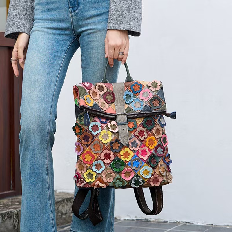 กระเป๋าเป้สะพายหลังหนังแท้สไตล - Vintage Zipper บทวิจารณ์และราคา