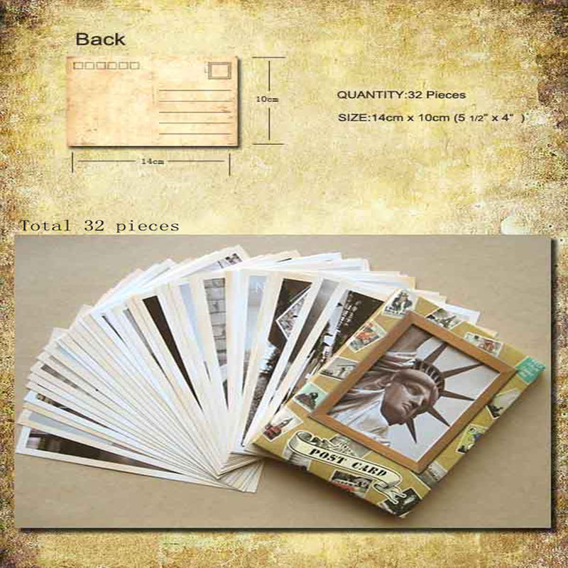 DIY Retro 32 ชิ้น/ถุง Vintage  - Collectible Vintage Greeting Cards บทวิจารณ์และราคา