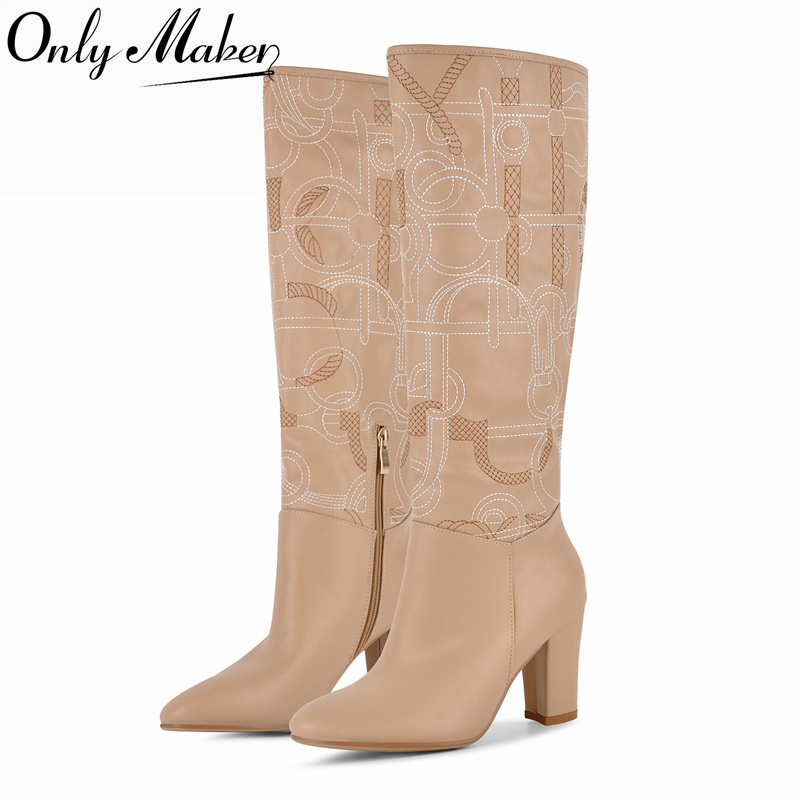 Onlymaker รองเท้าบูทสูงถึงเข่า - Vintage Zipper บทวิจารณ์และราคา