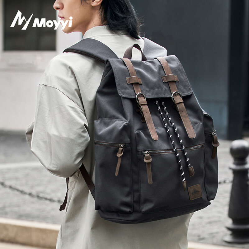 MOYYI 27L กระเป๋าเป้สะพายหลังข - Vintage Zipper บทวิจารณ์และราคา