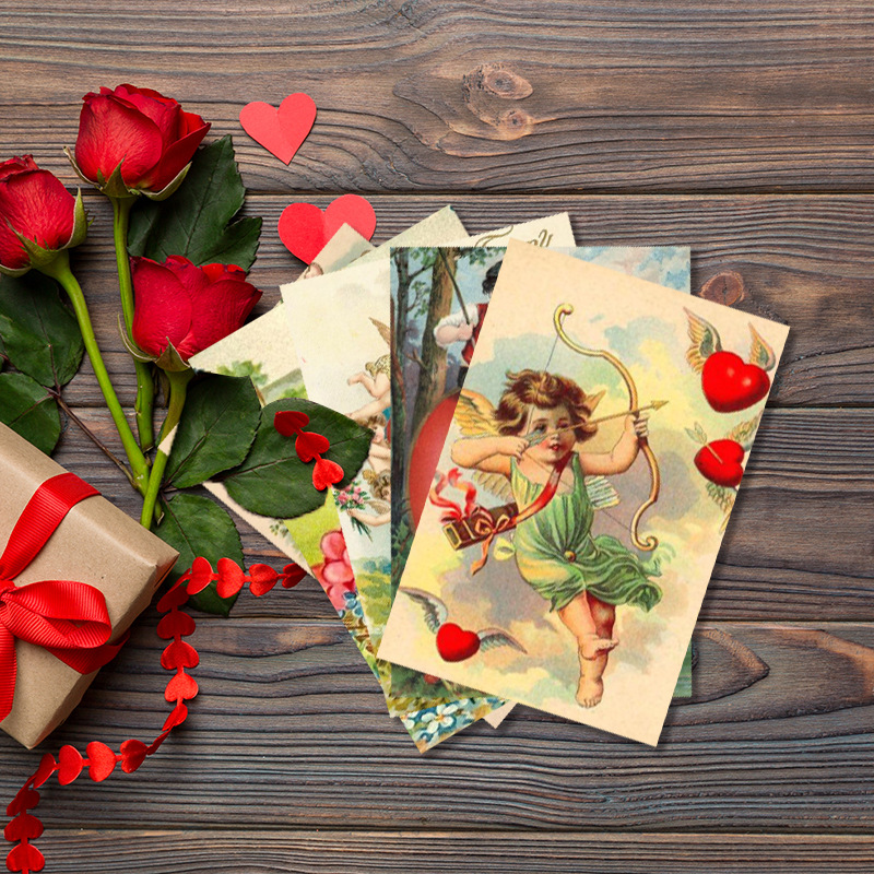 12ชิ้นคอลเลกชันโปสการ์ดวันวาเล - Collectible Vintage Greeting Cards บทวิจารณ์และราคา