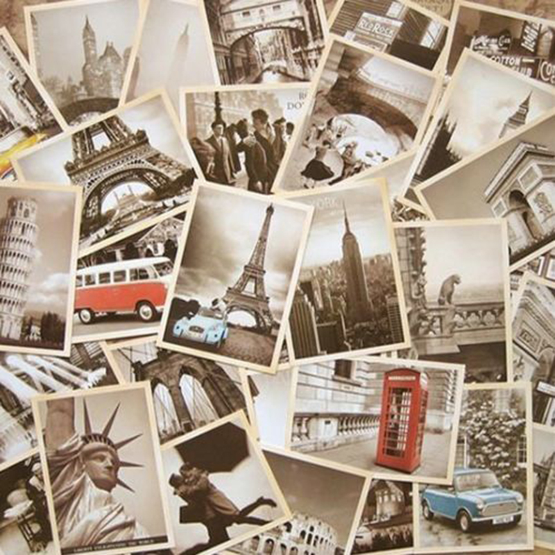 ใหม่ 32Pcs Vintage อาคารที่มีช - Collectible Vintage Greeting Cards บทวิจารณ์และราคา